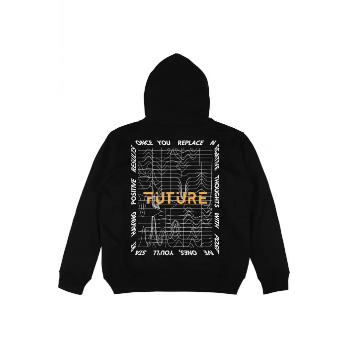 Future Siyah Oversize Unisex Kapüşonlu Sweatshirt Hoodie