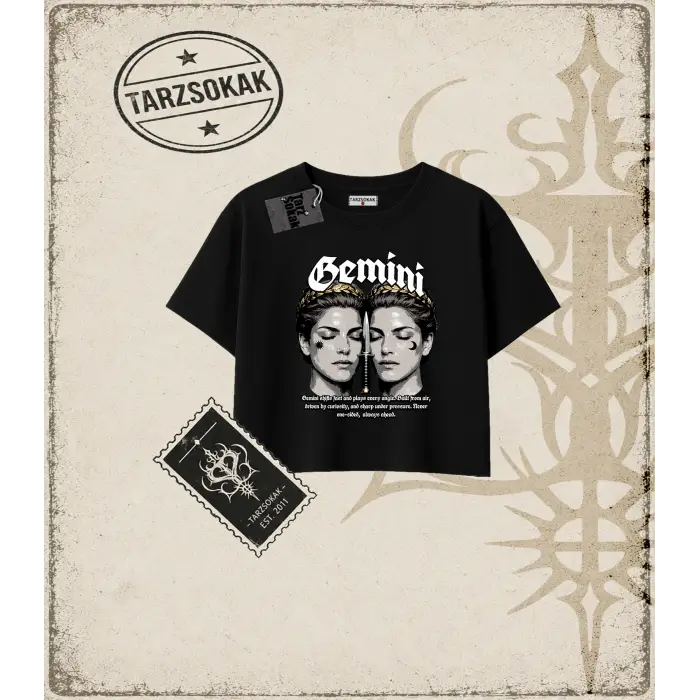 GEMINI Kadın Crop Tişört