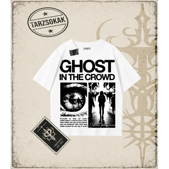 GHOST IN THE CROWD Oversize Unisex Tişört