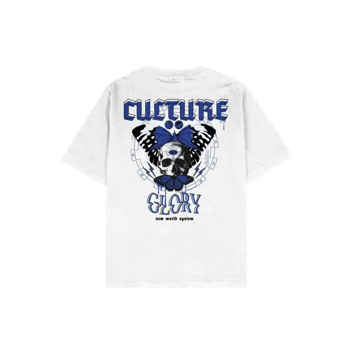 Glory Beyaz Oversize Unisex T-shirt