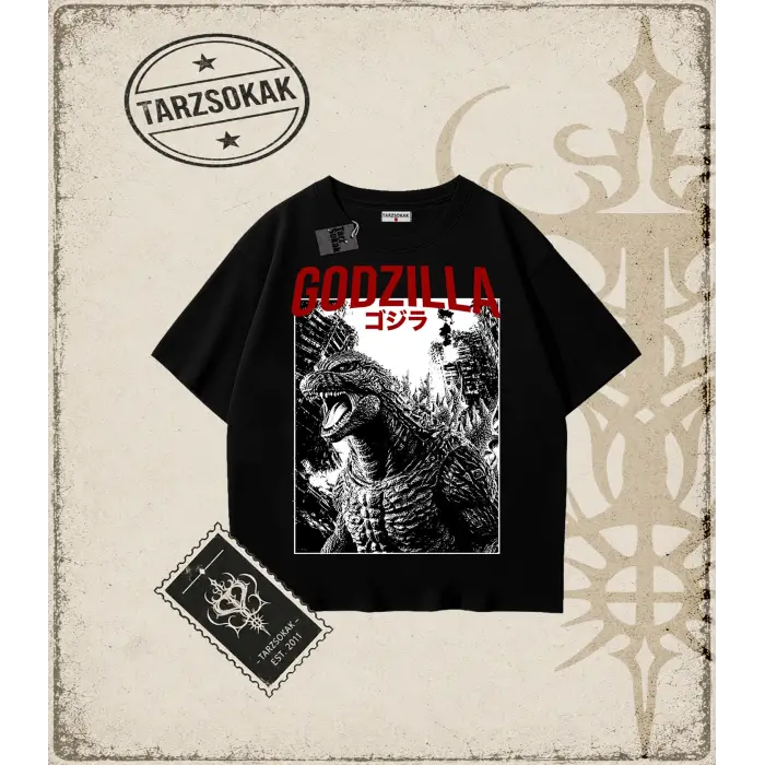 GODZILLA Oversize Unisex Tişört