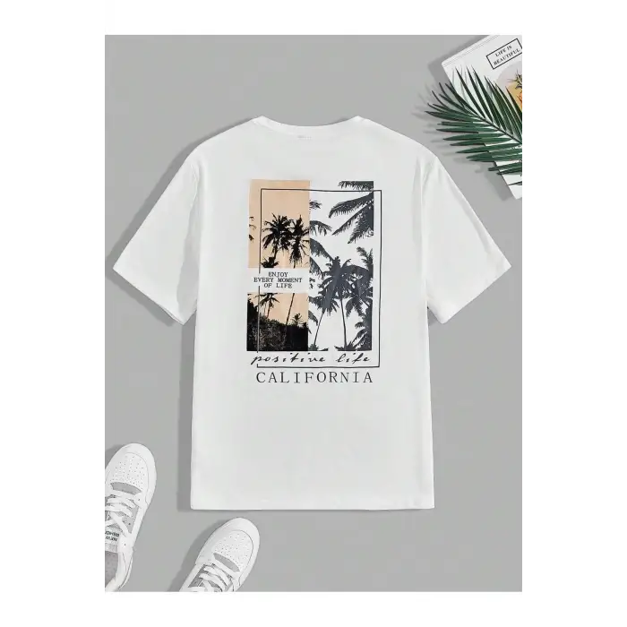 Göğüs Ve Sırt Baskılı Oversize Unisex T-Shirt