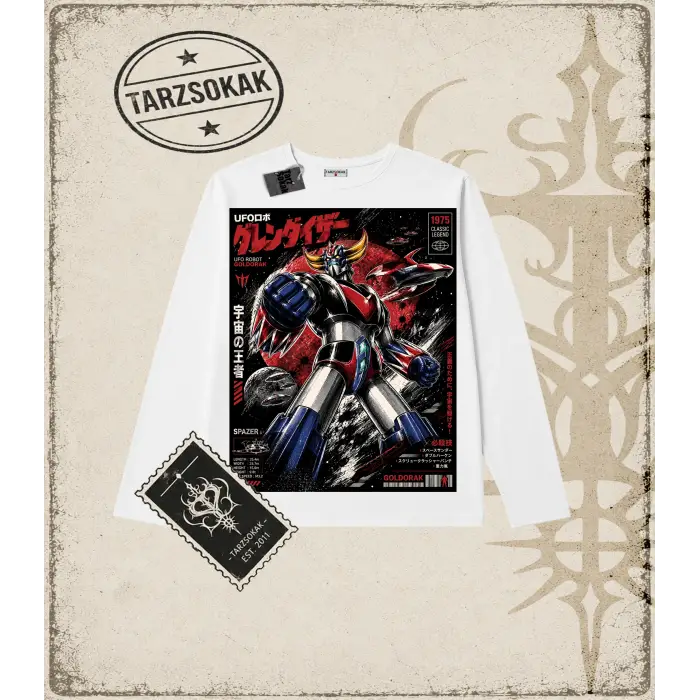 Goldorak Anime Baskılı Long Sleeve