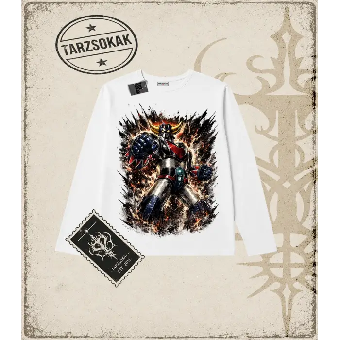 Goldorak Anime Baskılı Long Sleeve