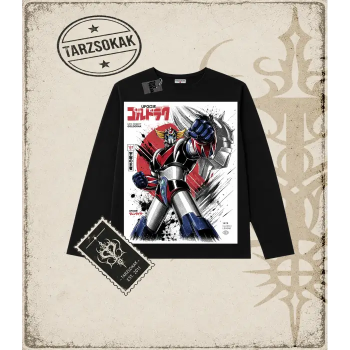 Goldorak Anime Baskılı Long Sleeve