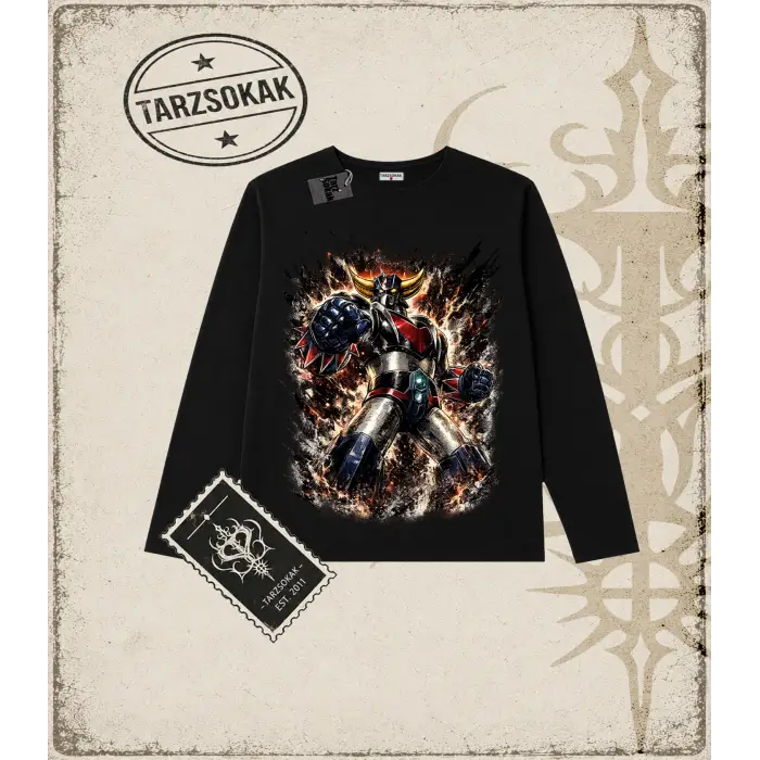 Goldorak Anime Baskılı Long Sleeve