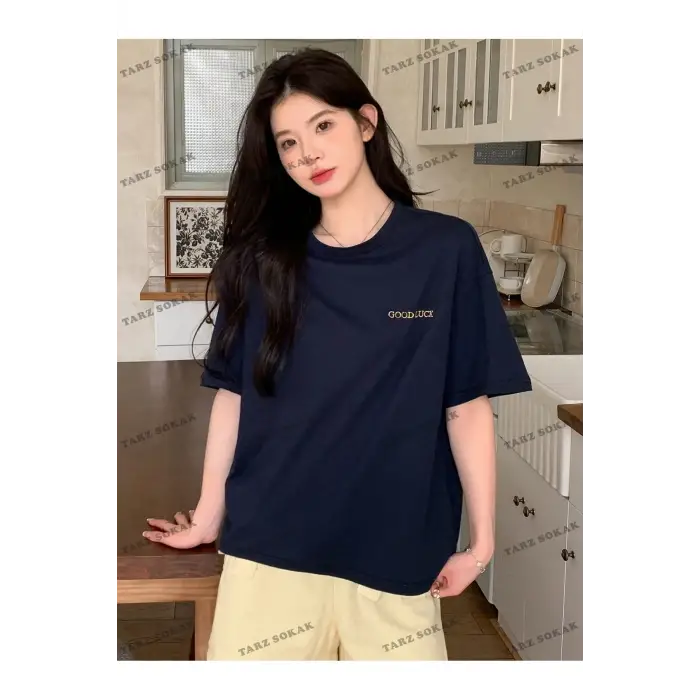 Good Lucky Baskılı Oversize Kalıp Unisex T-shirt