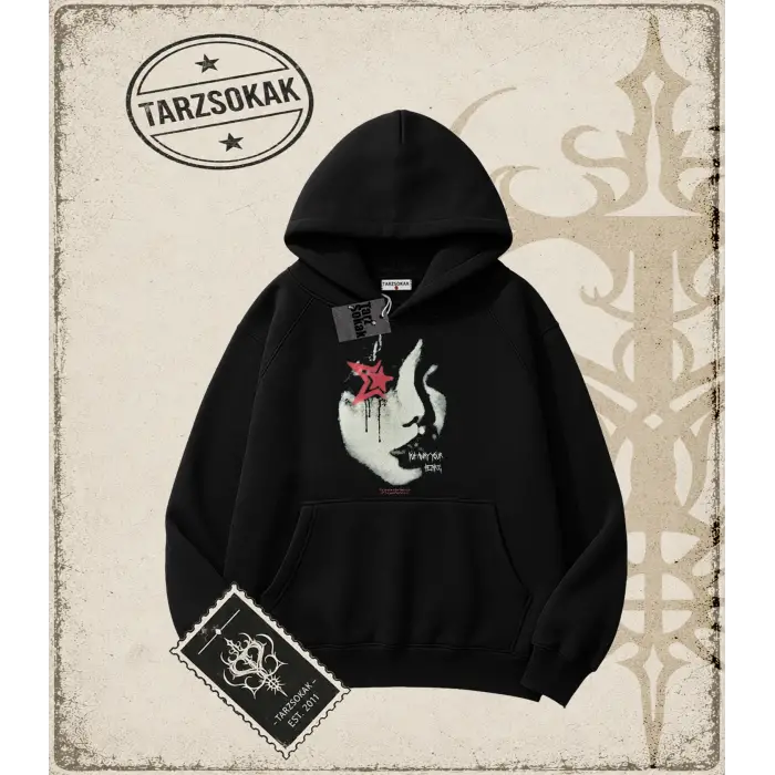 Gotik & Grunge STREETWEAR AWAY YOUR Kapşonlu Sweatshirt