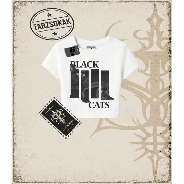 Gotik & Grunge STREETWEAR BLACK CATS Baby Tee