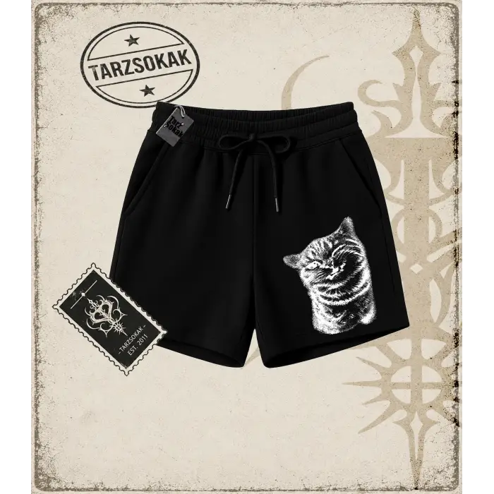 Gotik & Grunge STREETWEAR Cat Gotik Y2K Unisex Şort