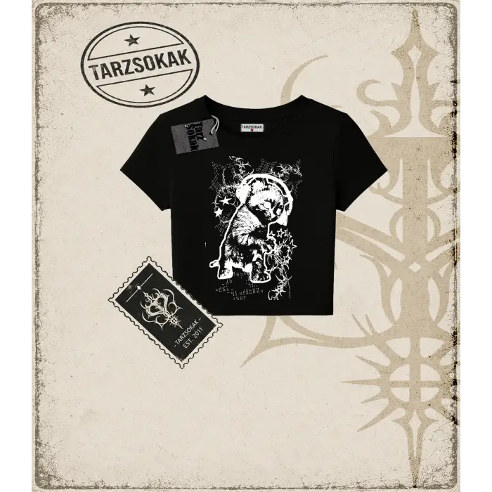 Gotik & Grunge STREETWEAR CAT RETRO (1) Baby Tee