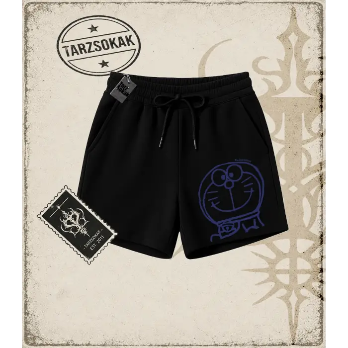 Gotik & Grunge STREETWEAR Doraemon Unisex Şort