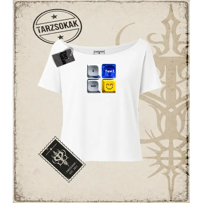 Gotik & Grunge STREETWEAR KEYCAP 1 Kayık Yaka Tişört