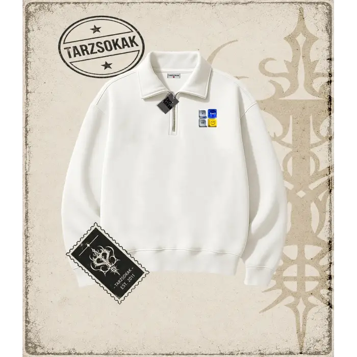 Gotik & Grunge STREETWEAR KEYCAP 1 Yarım Fermuarlı Sweatshirt