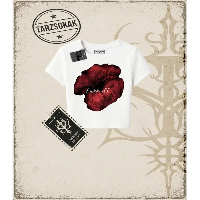 Gotik & Grunge STREETWEAR LIPS OFF Baby Tee