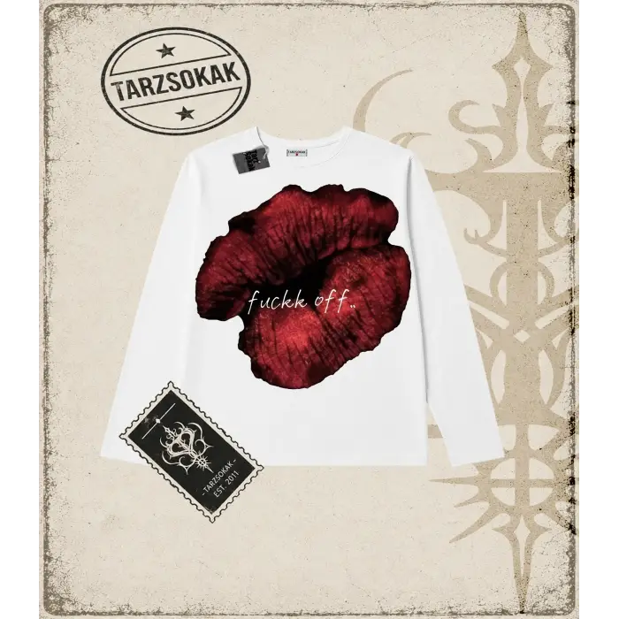 Gotik & Grunge STREETWEAR LIPS OFF Long Sleeve