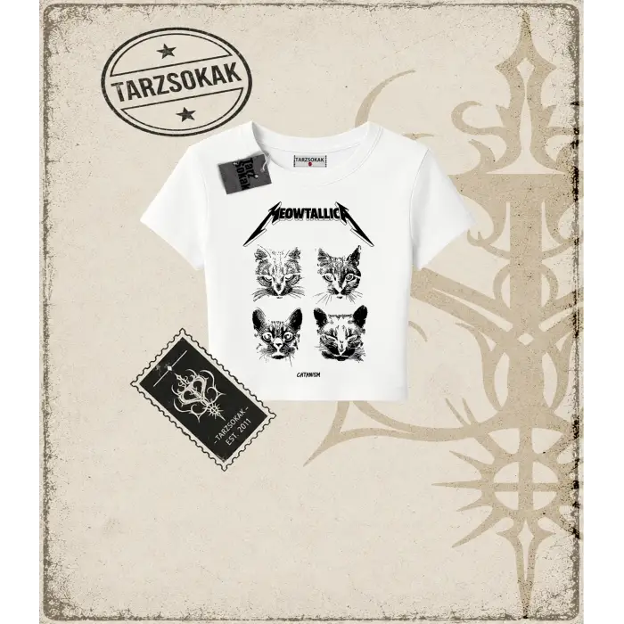 Gotik & Grunge STREETWEAR MEOWTALLICA Baby Tee