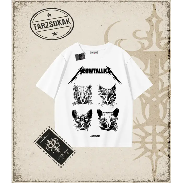 Gotik & Grunge STREETWEAR MEOWTALLICA Tişört