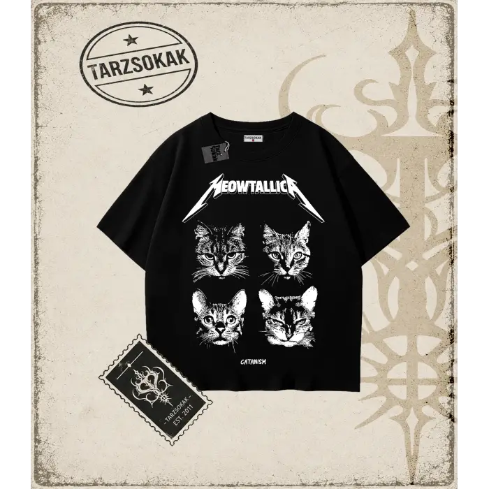 Gotik & Grunge STREETWEAR MEOWTALLICA Tişört