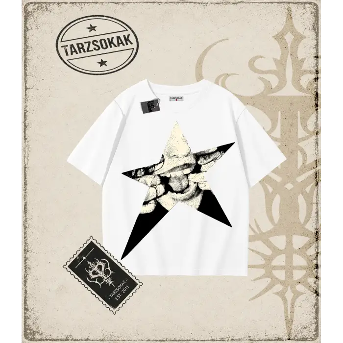 Gotik & Grunge STREETWEAR RETRO STAR GRIL Tişört