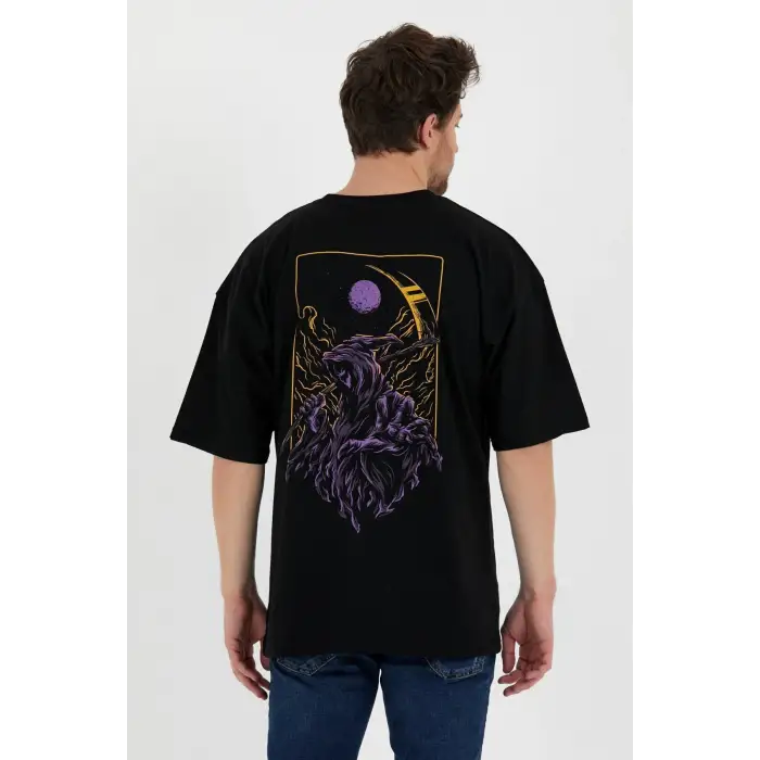 Grim Reaper Siyah Oversize Unisex T-shirt