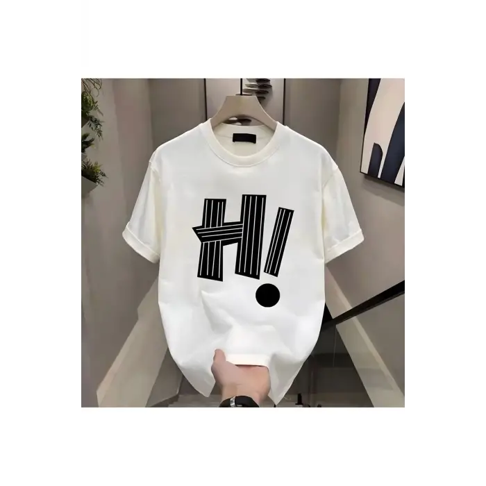 H! Baskılı Beyaz Erkek