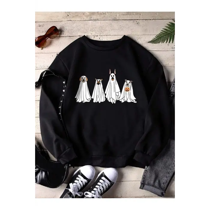 Halloween Print Siyah