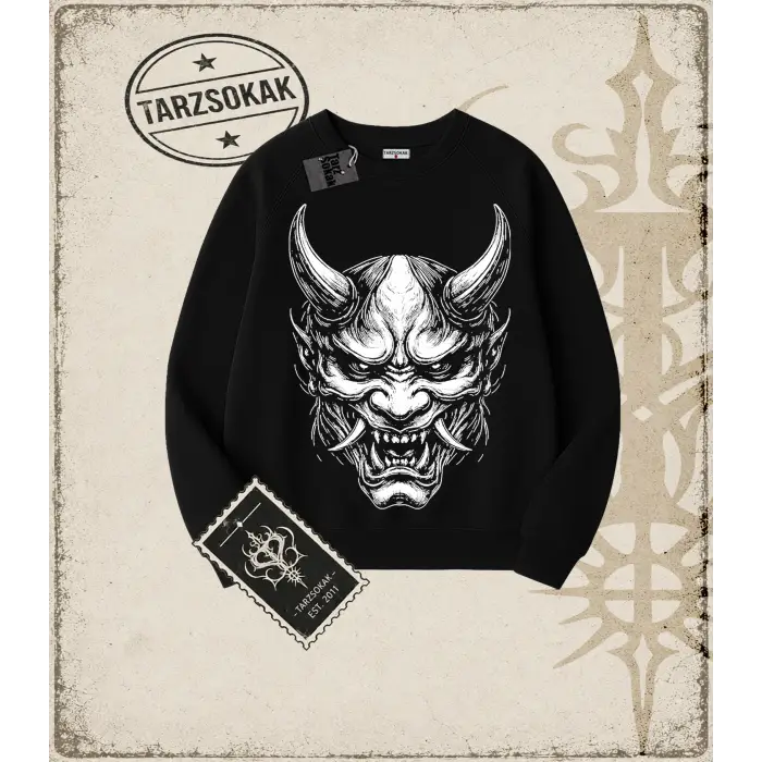 HANNYA  Oversize Unisex Bisiklet Yaka Sweatshirt