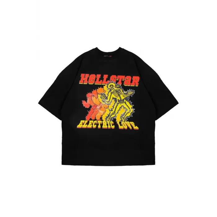 Hellstar Baskılı Siyah Oversize Unisex