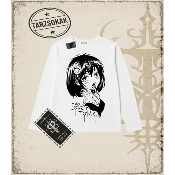 Hentai Anime Baskılı Long Sleeve