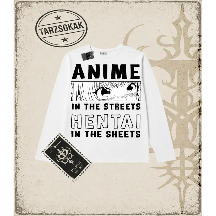 Hentai Anime Baskılı Long Sleeve