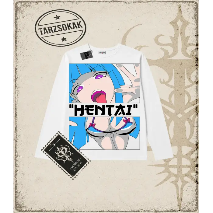 Hentai Anime Baskılı Long Sleeve