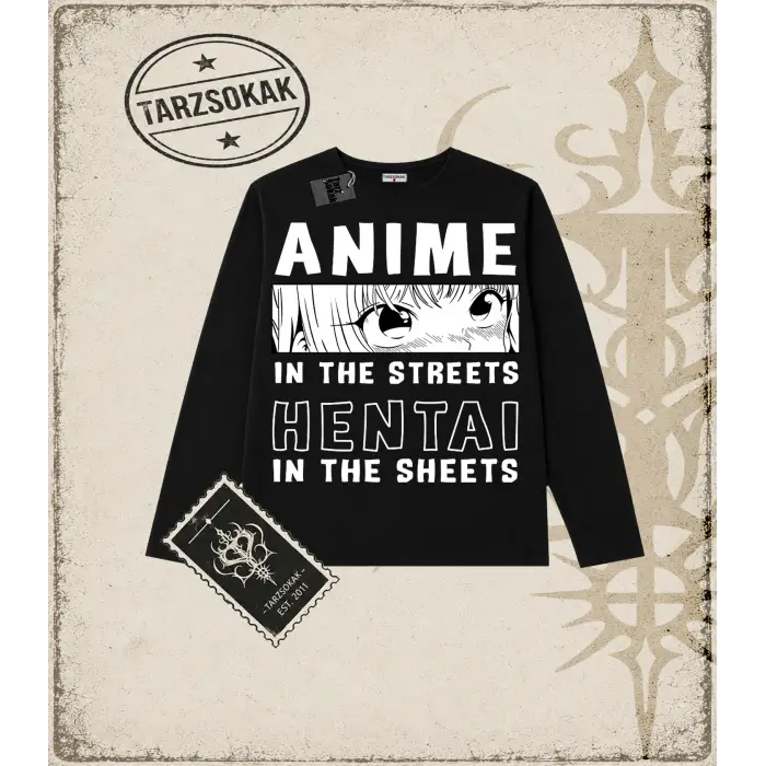 Hentai Anime Baskılı Long Sleeve