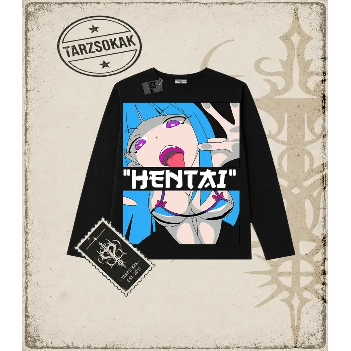Hentai Anime Baskılı Long Sleeve