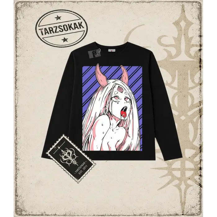 Hentai Anime Baskılı Long Sleeve