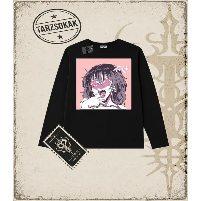 Hentai Anime Baskılı Long Sleeve