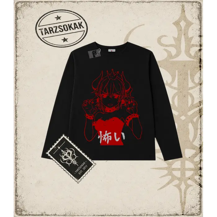 Hentai Anime Baskılı Long Sleeve