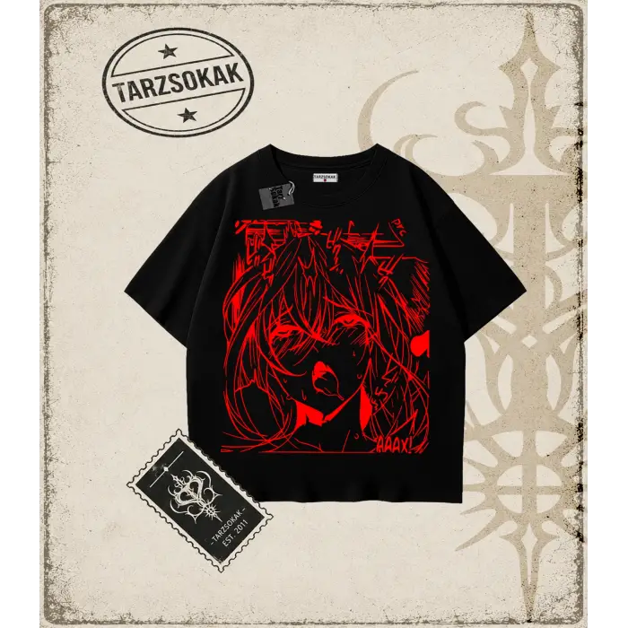 Hentai Anime Baskılı Oversize Unisex Tişört