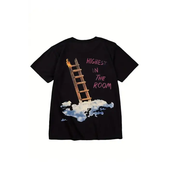 Highest in The Room On Arka Baskılı Unisex Oversize