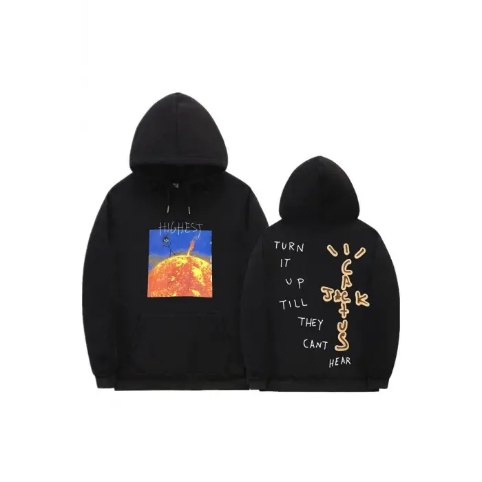 Highest Oversize Sweatshirt Hoodie Siyah