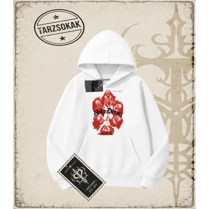 HOLY DECAY   Oversize Unisex Kapşonlu Sweatshirt