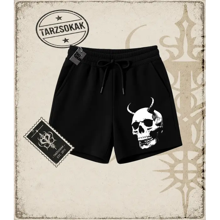 HORN SKULL Unisex Şort