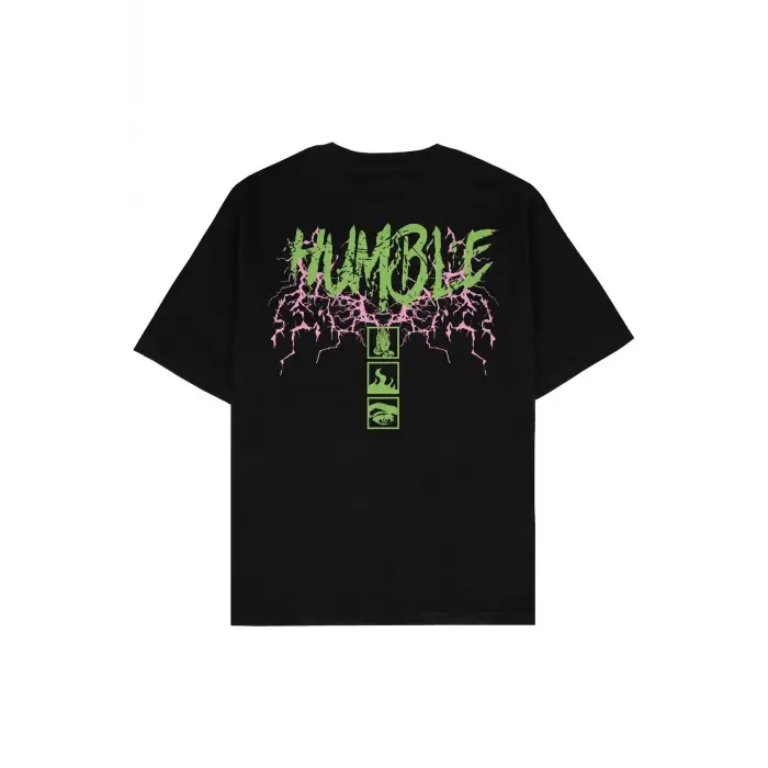Humble Siyah Oversize Unisex T-shirt