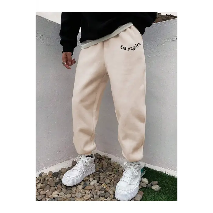 Hypemode Letter Graphic Drawstring Waist Eşofman Altı