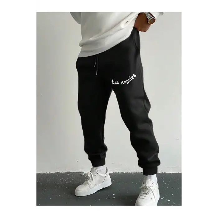 Hypemode Letter Graphic Drawstring Waist Eşofman Altı