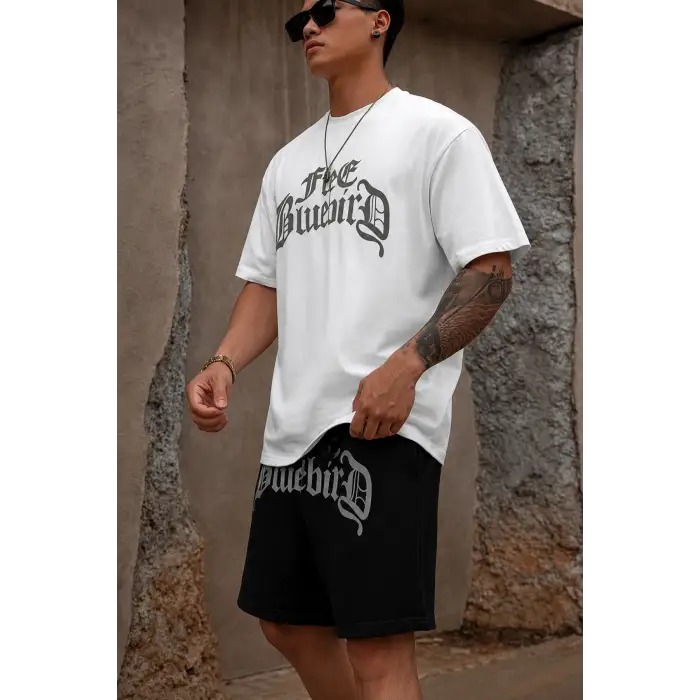 Hypemode Loose Fit Erkek Kısa Kollu Gömlek ve Şort Takım