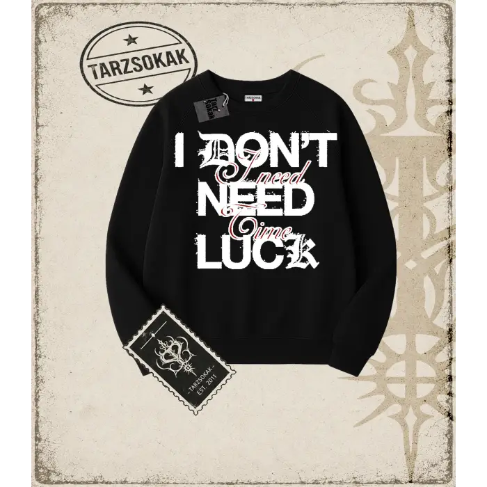 I NEED TIME Oversize Unisex Bisiklet Yaka Sweatshirt