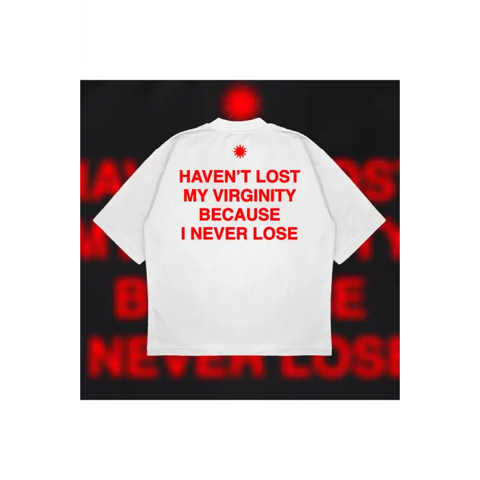 I Never Lose Boxy Fit Oversize Unisex Tshirt – Baskılı Tişört |