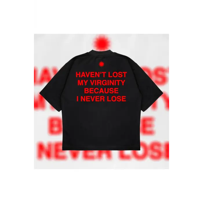 I Never Lose Boxy Fit Oversize Unisex Tshirt – Baskılı Tişört |
