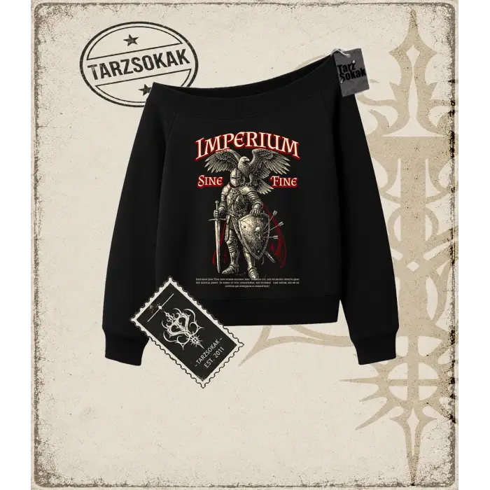 IMPERIUM Kadın Kayık Yaka Sweatshirt